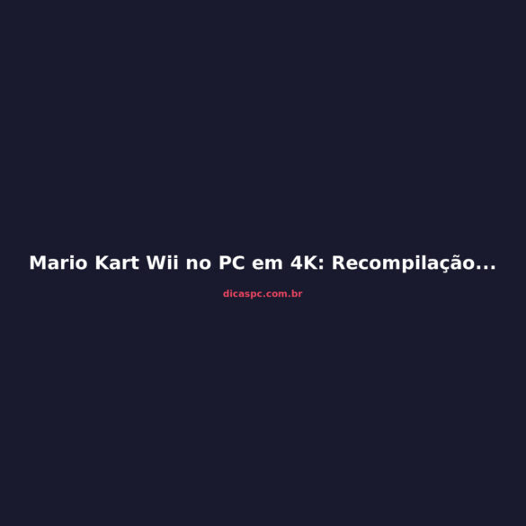 Mario Kart Wii no PC em 4K: Recompilação com IA Promete Revolução