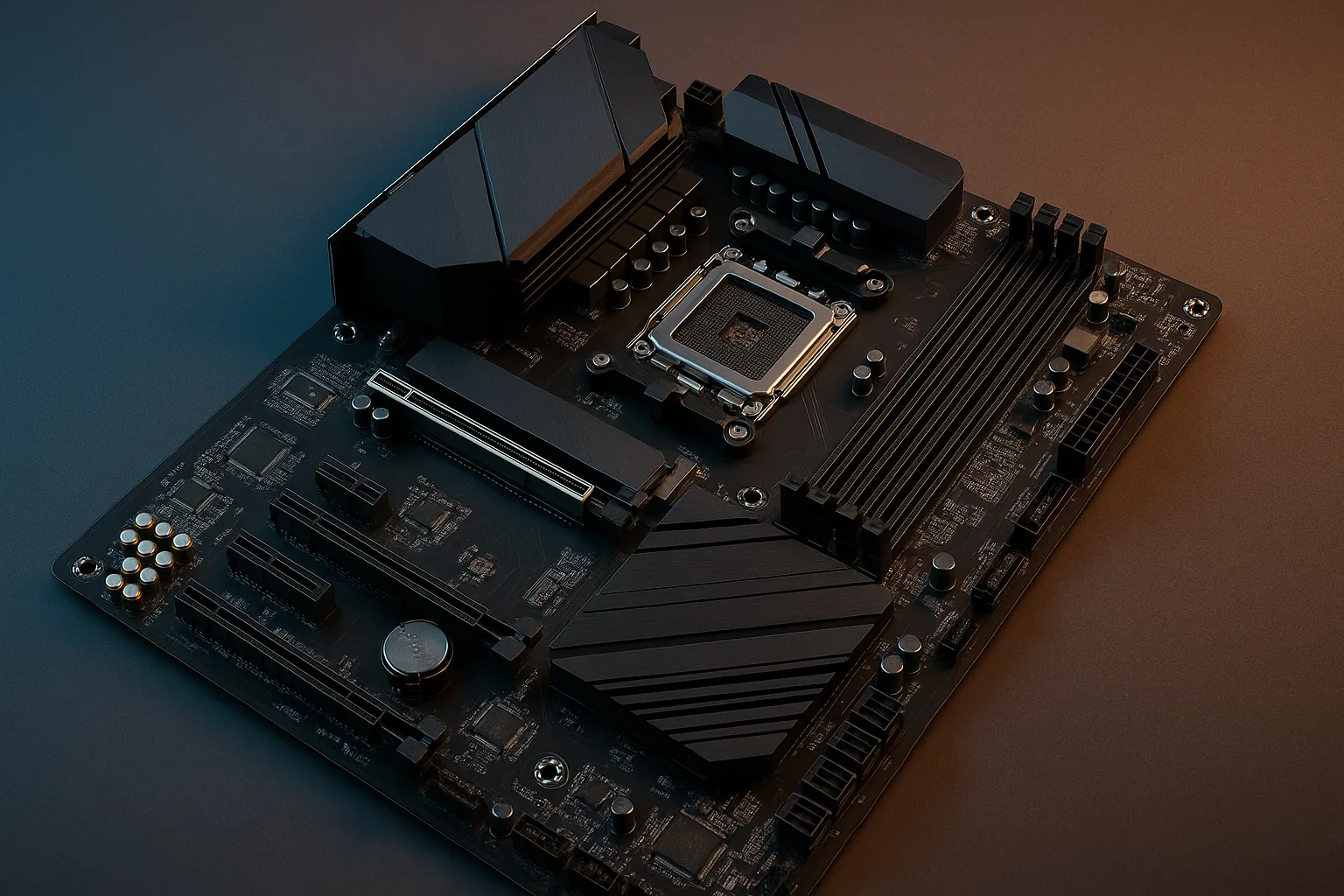 Gigabyte B850 AORUS Elite X3D: layout completo com heatsinks de VRM robustos