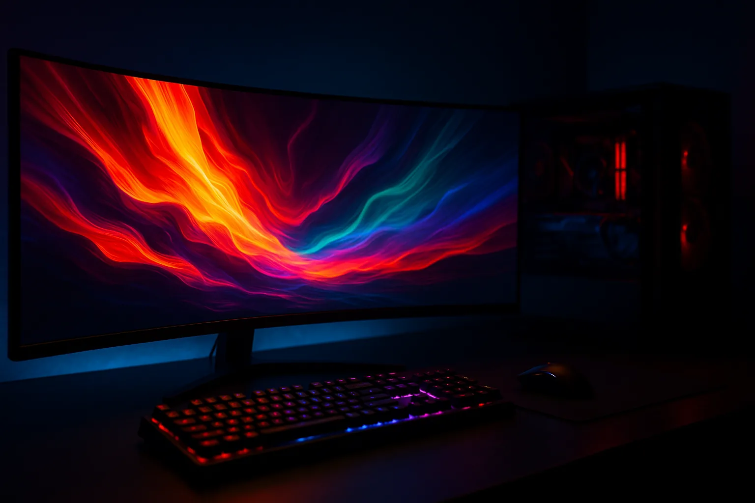 Setup gamer com 32 GB de RAM — necessário para quem cria conteúdo enquanto joga