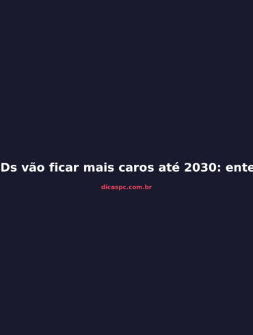 SSDs vão ficar mais caros até 2030: entenda a crise do NAND