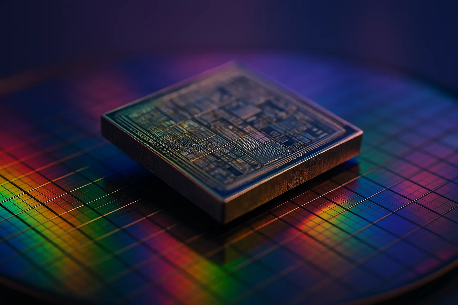 Detalhe de die de chip em microscopia eletrônica — é aqui que os easter eggs vivem