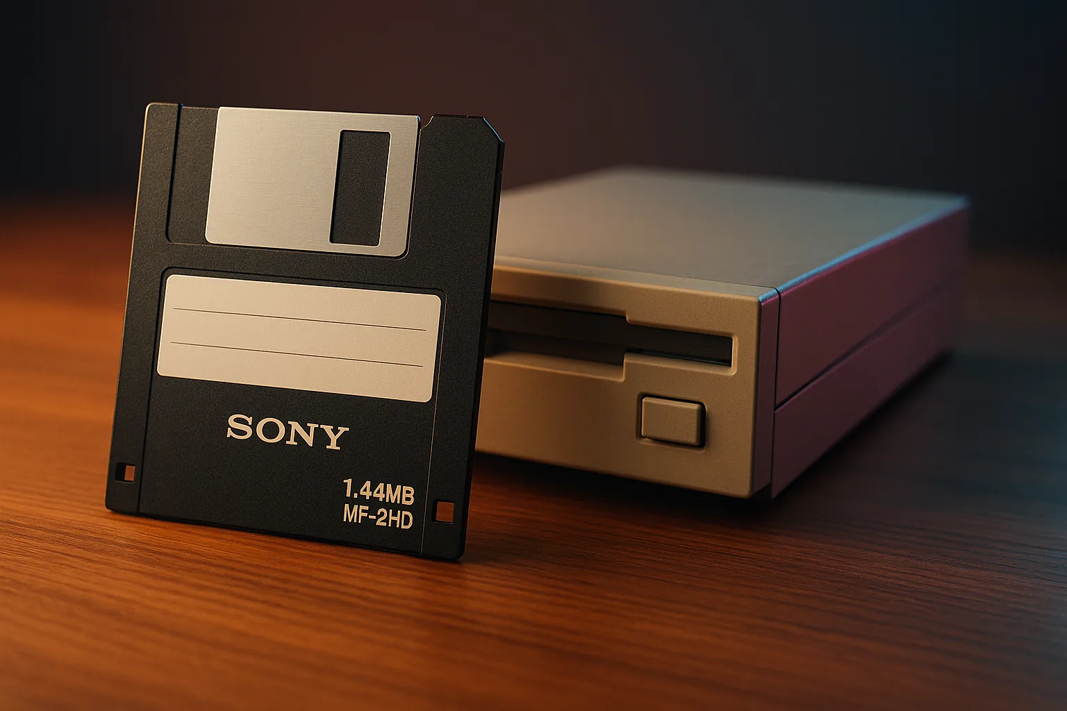 O disquete de 3½ polegadas da Sony, que definiu o padrão visual que usamos até hoje como ícone de 