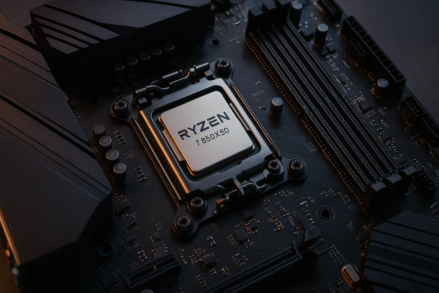 Montagem com Ryzen 7 9850X3D e water cooler AIO 240mm