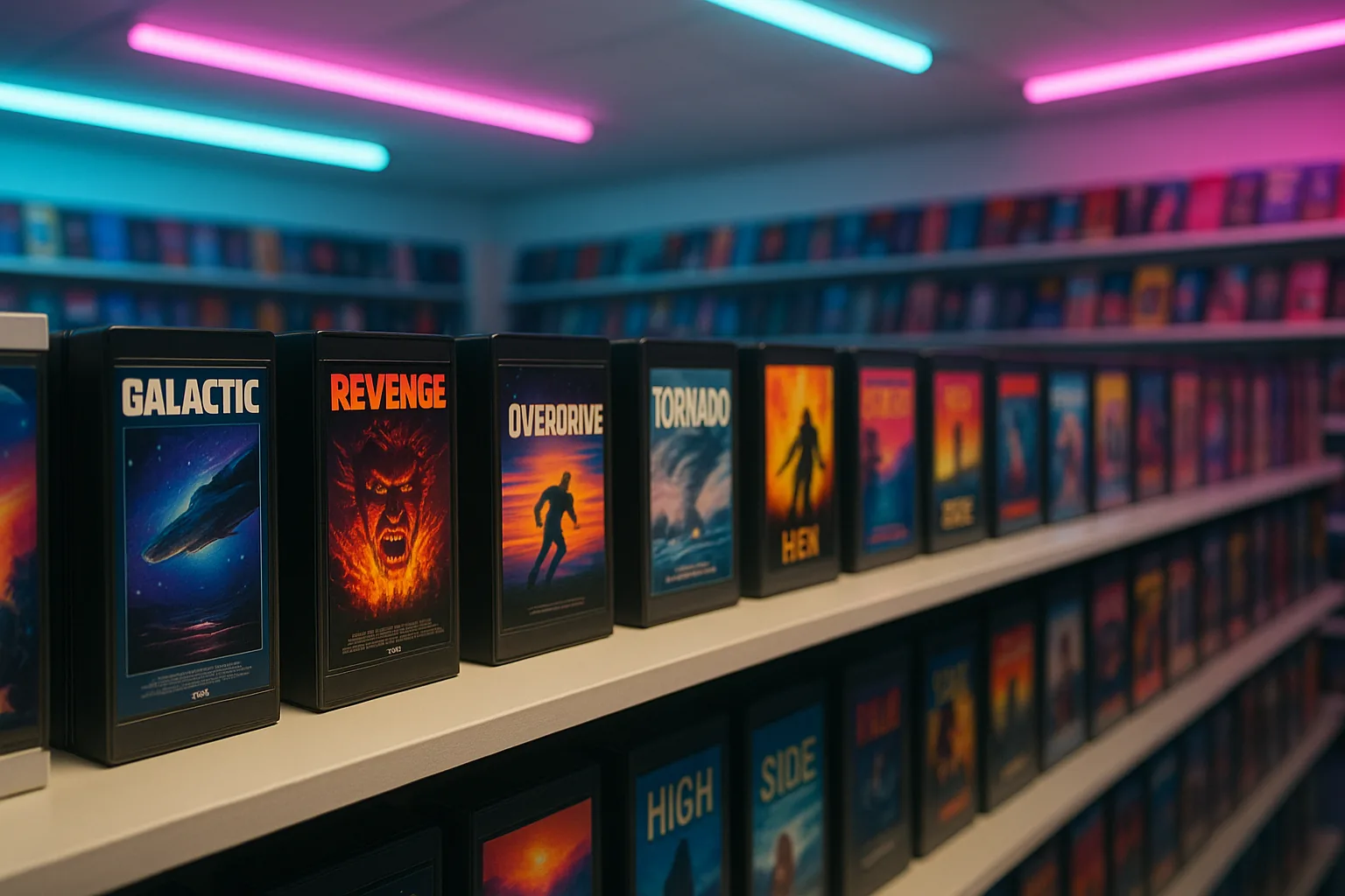 As locadoras foram o campo de batalha decisivo — e o VHS dominou as prateleiras