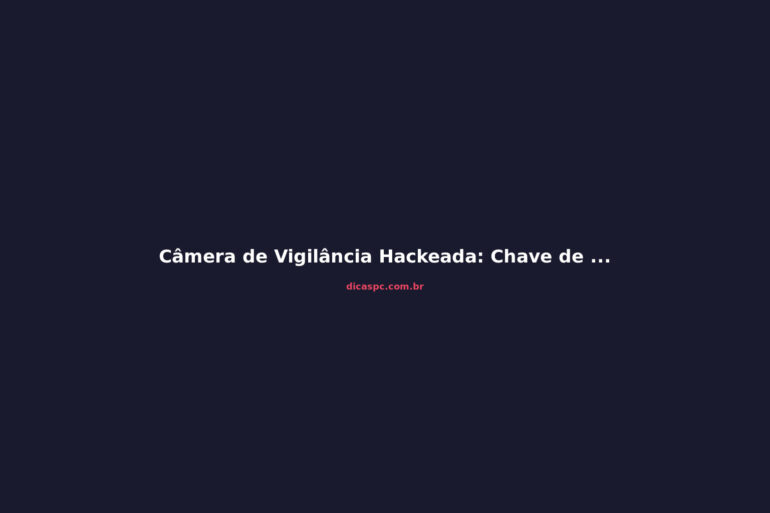 Câmera de Vigilância Hackeada: Chave de Criptografia Exposta