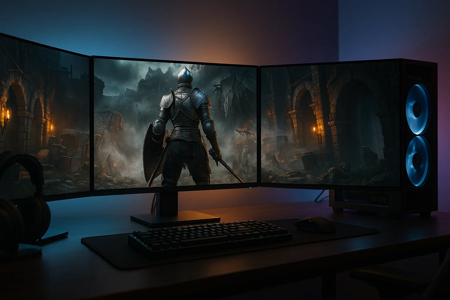 Demon's Souls Remake rodando no PC com frame generation ativo