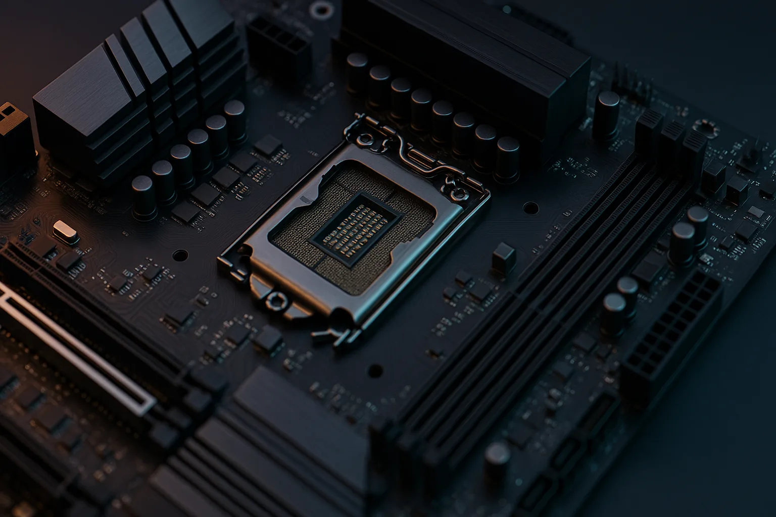 O soquete LGA1700 da Intel, presente desde o Alder Lake (12ª geração) em 2021