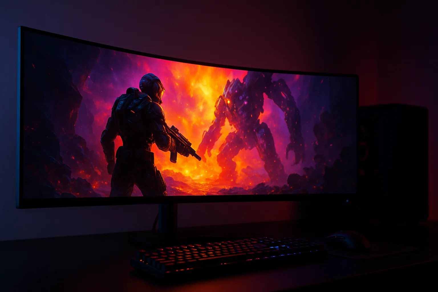 Comparativo visual entre upscaling por IA e renderização nativa