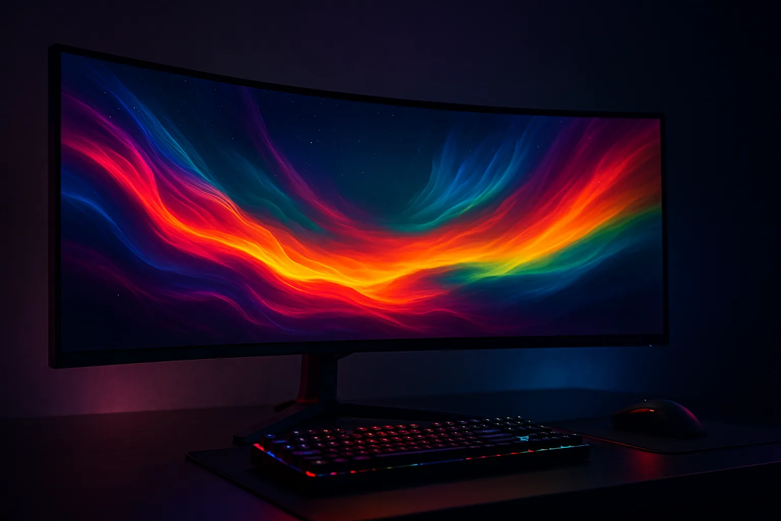 Setup gamer com monitor de alta taxa de atualização para competitivo