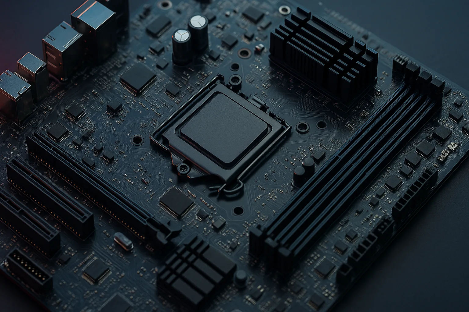 Chipset VIA Apollo Pro em uma placa-mãe do início dos anos 2000