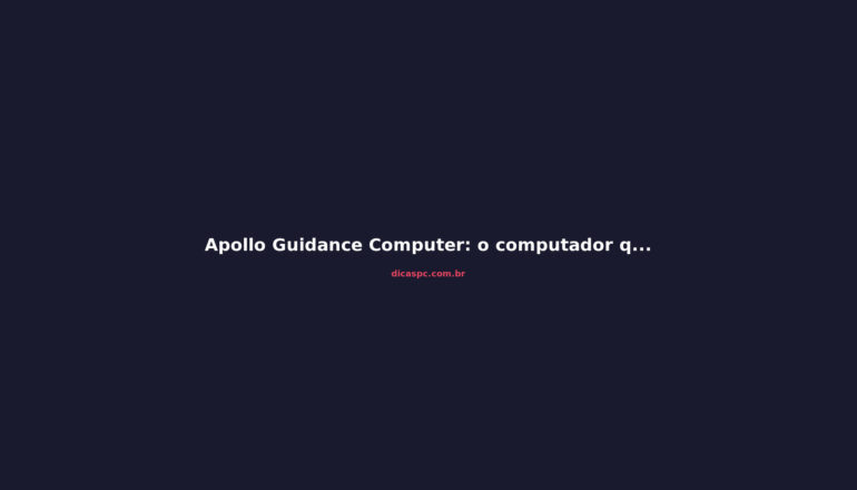 Apollo Guidance Computer: o computador que foi à Lua costurado à mão